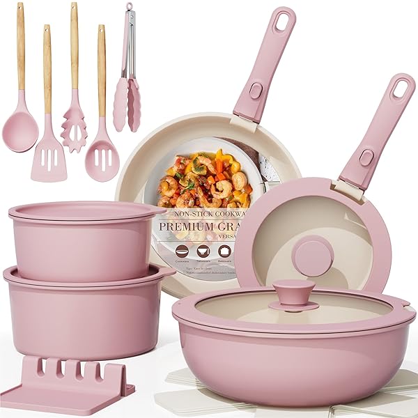 ASTERCOOK 21 PCS POTS AND PANS NON STICK...