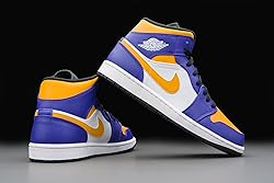 Jordan mens Nike Air 1 Mid Shoes, Dark