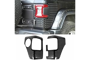 Wocch JL Rear Corner Guards Body Armor Kit Tail Light Trim Covers Compatible with 2018-2026 Jeep Wrangler JL JLU Rear Quarter Panel Black Diamond Armour