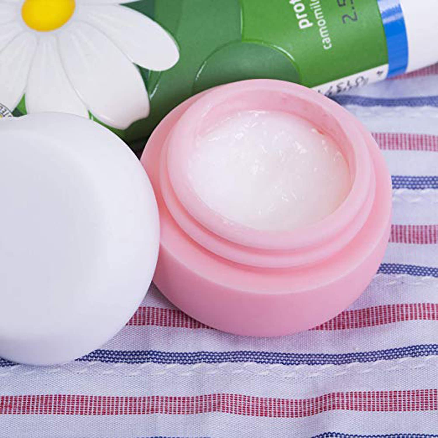 Gemice Silicone Cream Jars, TSA Approved Travel Size Containers - Leak-proof Travel Accessories with Lid for Cosmetic Makeup Face Body Hand Cream (4 Pieces)