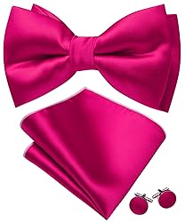 Barry.Wang Hot Pink Bow Ties for Men Pre-tied Bow