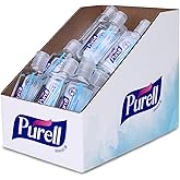 Purell Advanced Hand Sanitizer Refreshing Gel, Clean Scent, 1 Fl Oz Travel Size Flip-Cap Bottle with Display Bowl (Pack of 36), 3901-36-BWL