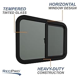 RecPro RV Window | 30"W x 20"H | Teardrop Style
