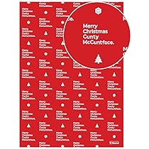 Brainbox Candy - 4 Feuilles De Papier Cadeau De Noël Humoristique