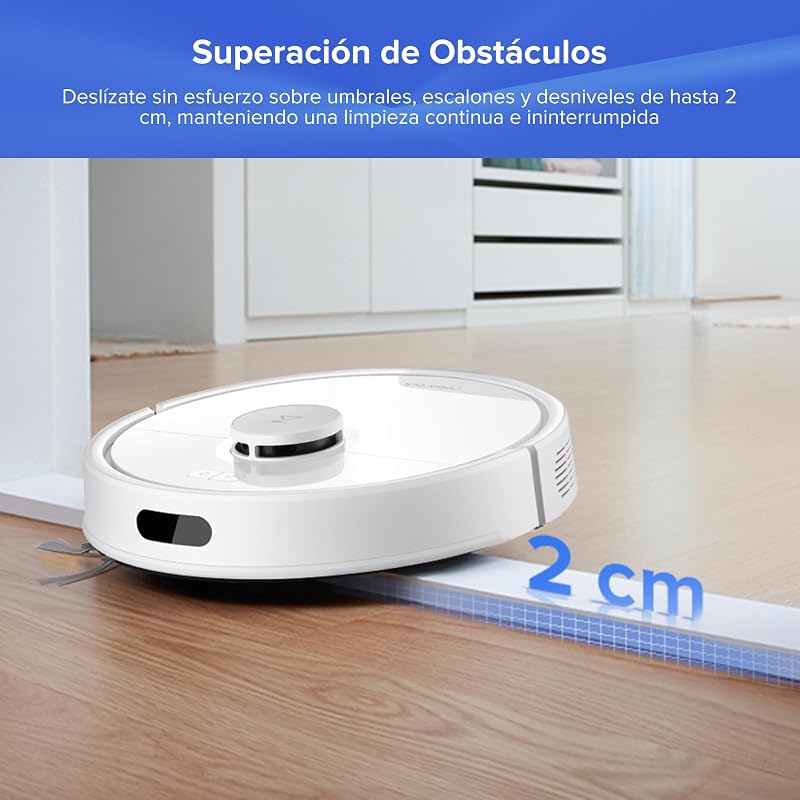 Q7L5+ Robot Aspirador y Fregador Succión Extrema de 8000 Pa,Blanco