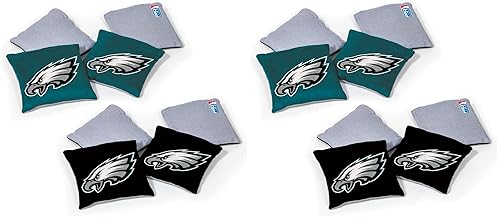 Wild Sports NFL Philadelphia Eagles 8pk Dual Sided Bean Bags, Team Color
