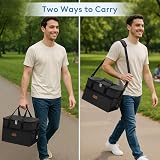 Lifewit Cooler Bag 50 Cans Collapsible Insulated Large Lunch Bag Black view 6