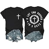 A Lot Can Happen in 3 Days Shirt, Funny Christian Shirts Men Alot Can Happen in Three Days Faith Cross Tshirt