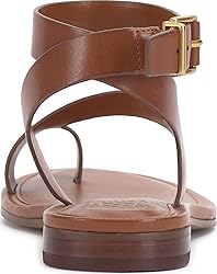 Vince Camuto Women's Liba Flat Sandal, Caramello, 6.5