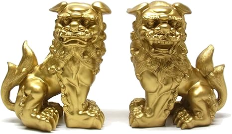 Amazon 風水 開運置物 狛犬 獅子狛犬 金 ｃｍ グッズ グッツ アイテム 置物 オブジェ オンライン通販