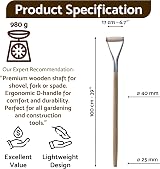 SolaDirect D Type Handle 100 cm Beechwood Shaft 40 to 25 mm UK Tools view 3
