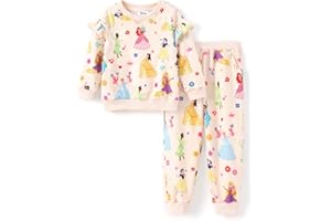 Disney Frozen Toddler Girl Outfits Long Sleeve Shirt and Pocket Pant Clothing Sets Fall Casual Pullover Dailywear