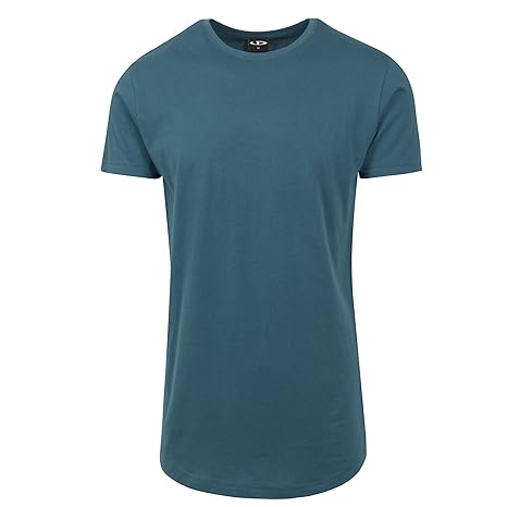 Urbandreamz Herren T-Shirt Shaped Long Tee Rundhals Extra Lang Oversize Shirt XS - 5XL