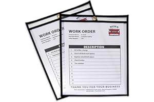 C-Line Stitched Shop Ticket Holders, 8.5 x 11-Inch, Both Sides Clear, 25 Per Box (46911)