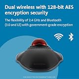 Kensington Orbit Wireless Trackball Mouse with Scroll Ring K70992WW Black view 3