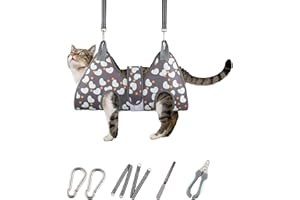 ATESON Pet Hammock & Harness for Small Dogs & Cats - Grooming Sling for Nail Trimming & Cutting