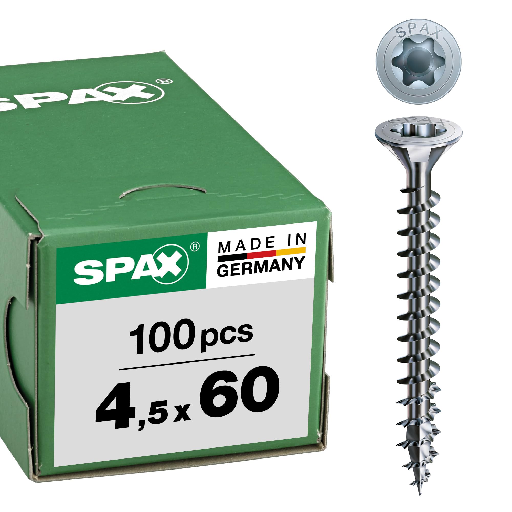 Spax-Multi-Head Countersink VG blank A2J T-STAR, T20, 4.5 MM x 60 MM / Pack of 100 / PaK — image 1
