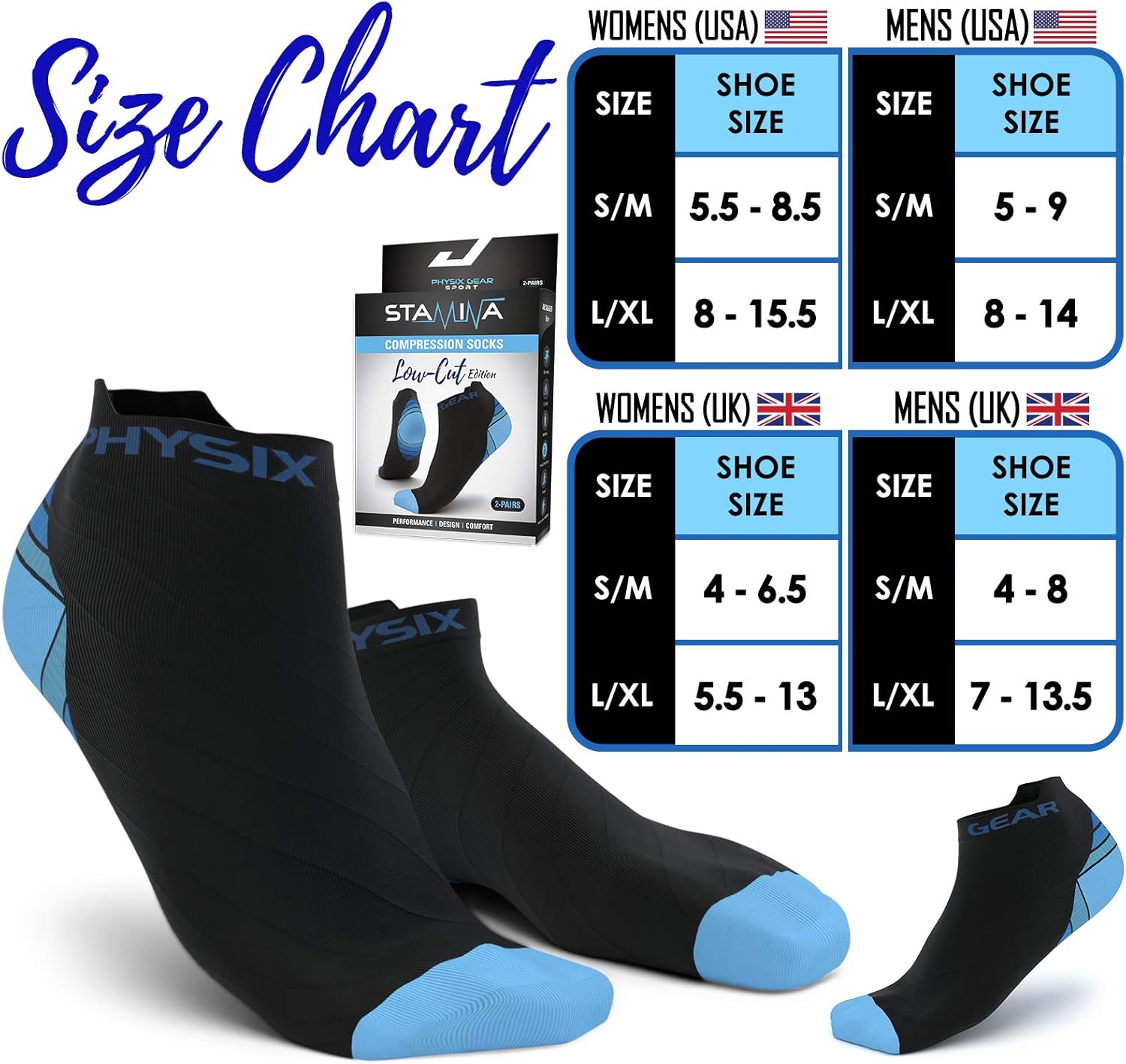 Compression Running Socks for Men & Women - Best for Plantar Fasciitis & Stamina: Clothing