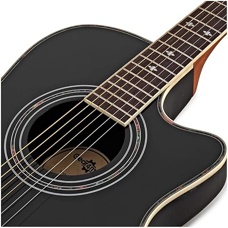 Guitarra Electroacústica Roundback de Gear4music Black: Amazon.es: Instrumentos musicales