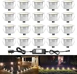 INDARUN Warm White Led Decking Lights IP67 1W Ø45mm 20 Pack view 1