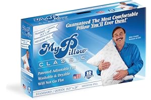 MyPillow Bedding Bed Pillows for Sleeping Queen Size, Pillow for Back, Stomach or Side Sleepers - My Pillow Classic Pillow [Queen, Medium]