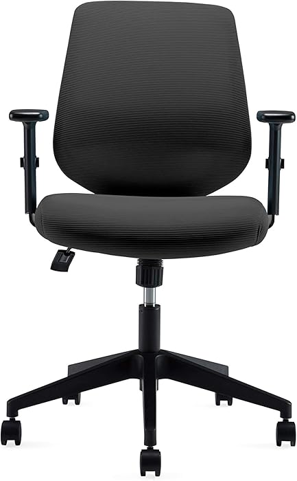 Ergonomics Shield-Shape Backrest Office Chair with Lumbar Support and Adjustable Armrest (VX015)