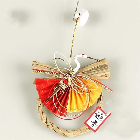 Amazon Co Jp 門松 正月飾り 迎春 しめ縄 開運 賀正 水引飾り 和風 玄関 ドア用 水引しめ縄 Xinquan Wang ホーム キッチン