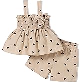Toddler Girl Clothes Baby Girl Summer Outfits Ruffle Sleeveless Shirts Tops Shorts Set for Girl Clothing