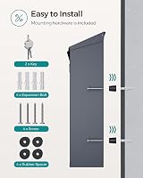 SONGMICS Anthracite Grey Wall Mounted Letterbox Mailbox Copper Lock Viewing view 7
