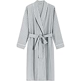 Latuza Women's Seersucker Robe Cotton Bathrobe with Pockets