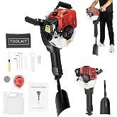 YIYIONCE 52CC Trencher Digger Machine 2-Stroke Gas Powered Tree Digger Gasoline Garden Shovel for Digging 1900W Portable Tree Excavator Handheld Planting Shovel for Garden, Soil Cultivation | US Stock