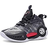 JMFCHI Kids Basketball Shoes High-top Sports Shoes Sneakers Durable Lace-up Non-Slip Running Shoes Secure for Little Kids Big Kids and Boys Girls