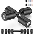 Dumbbell Set of 2, MERACH Adjustable Weight, Anti-slip Handle, Macaron Colors, Each 2.2/4.4/6.6/8.8 lbs, 4 in 1 Hand Weights for Women at Home