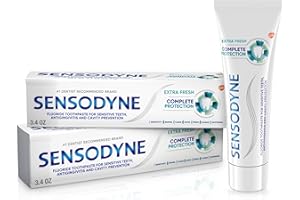 Sensodyne Complete Protection Sensitive Toothpaste For Gingivitis, Sensitive Teeth Treatment, Extra Fresh - 3.4 Ounces (Pack of 2)