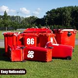 Packwith Pack of 4 White Wheelie Bin Number 7 Stickers 17 cm Vinyl view 6
