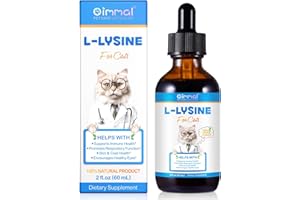 NIFEISHI L-Lysine Liquid Supplement for Cats - for Respiratory Health, Sneezing, Runny Nose & Eye Care - for Cats of All Ages, Easy-to-Use Liquid Drops, 60ml/2oz