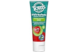 Tom's of Maine Children's Silly Strawberry Natural Fluoride Toothpaste – Anticavity Fluoride Toothpaste for kids – All Natura