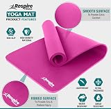 Respire Fitness Yoga Mat 185 x 57 cm Thick Dual Surface Non-Slip Pink view 2
