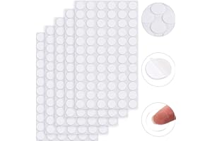 ADXCO 360 Pieces Transparent Putty Traceless Removable Sticky Putty Double-Sided Adhesive Round Putty Multipurpose Tape Nano Gel Mat for Wood, Glass, Ceramic, Metal, Plastic, Diameter 20 mm