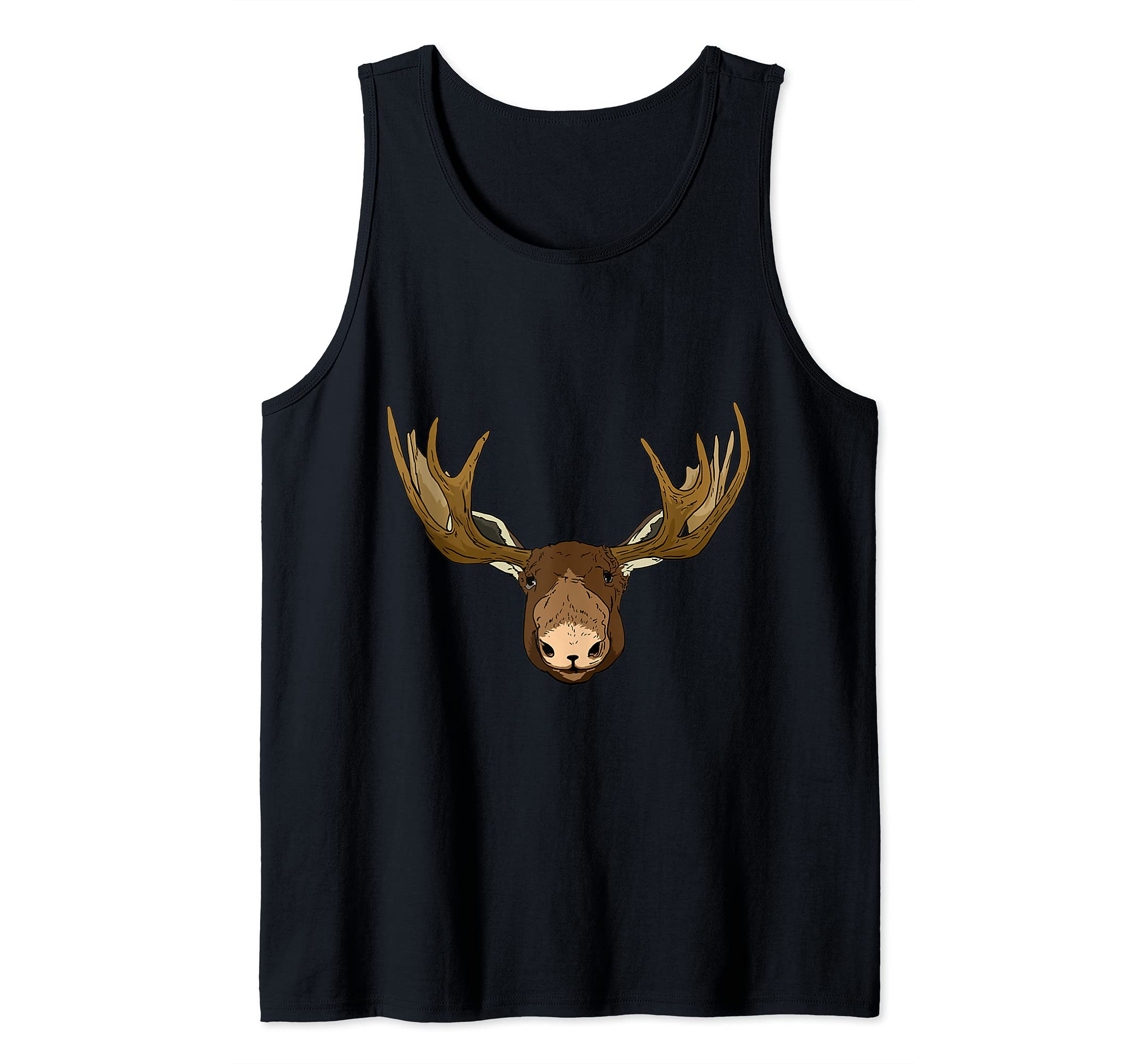 funny looking Moose Head Animal Gift idea for Moose & Deers Tank Top