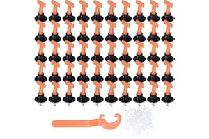 Tile Leveling System, Reusable Floor and Wall Tile Leveler Spacer with Wrench, for 2mm to 8mm Gaps