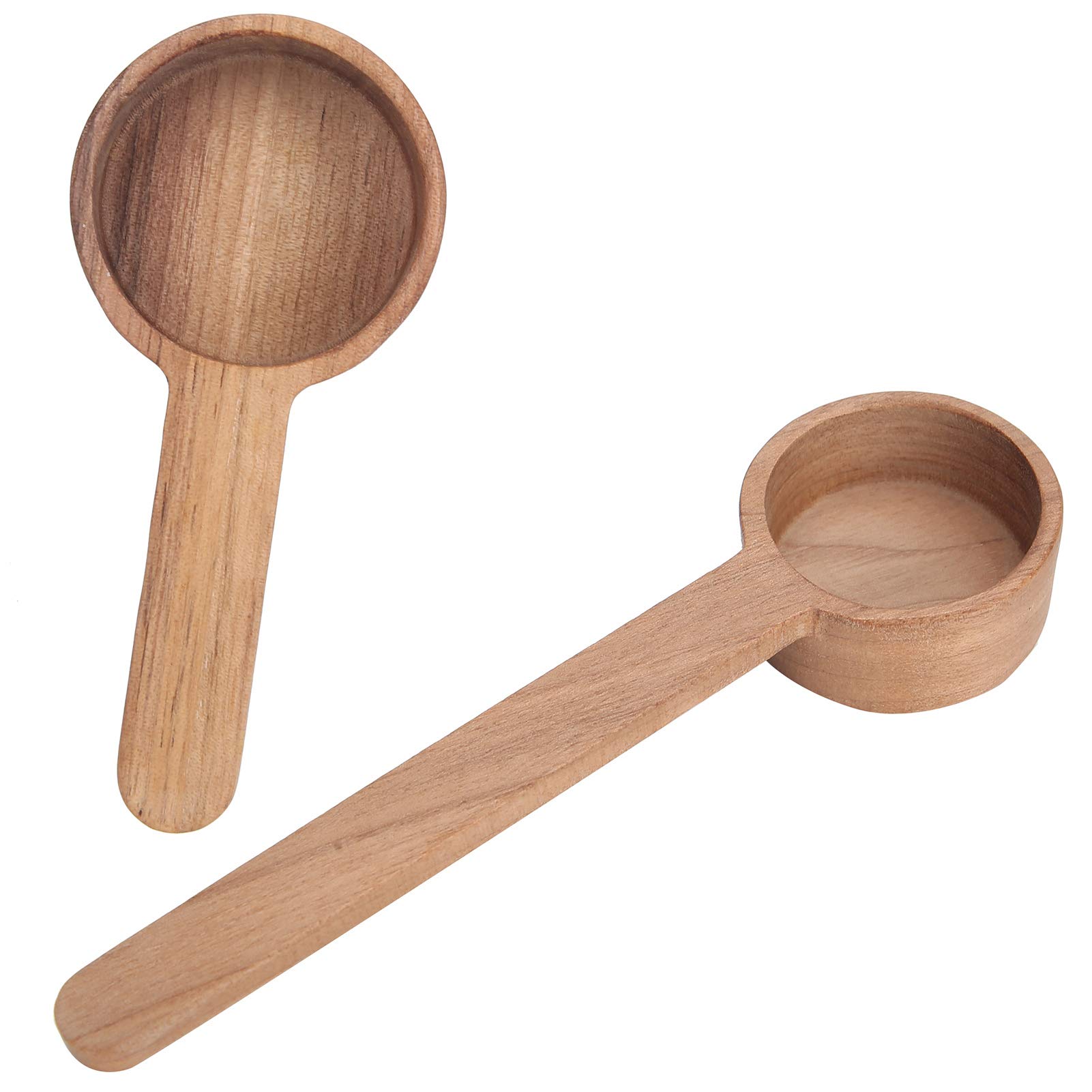 Wulnut Wood Measuring Spoons, 10g Quantity Long Handle Durable Stain Resistant Coffee Scoop for Kitchen Measuring Coffee Beans Tea Milk Powder