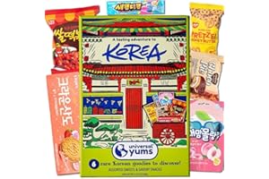 Universal Yums | Korean Tasting Adventure | Korean Candy, Chocolate from Korea & Exotic Korean Snacks | Delicious Snack Box Gift for Men, Women, College Students, Movie Night, Thanksgiving & Christmas