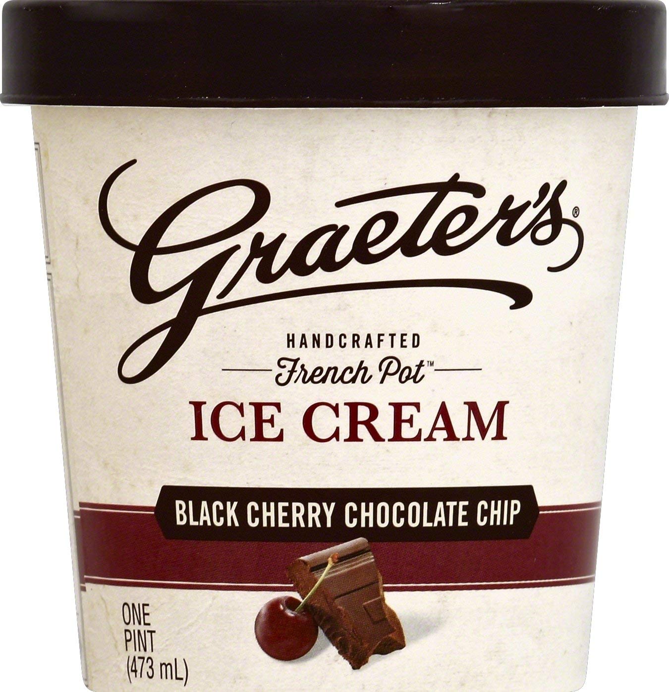 GRAETERS Black Cherry Chocolate Chip Ice Cream, 16 FZ