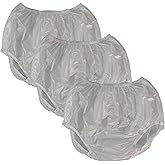 Vakly Adult Vinyl Waterproof Pull-On-Cover Incontinence Pants (This is not a Diaper) Oversized Waterproof Underwear Protection to GO ON TOP of/Together with Diapers & Briefs as a Added Leak Resistance
