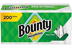 Bounty Paper Napkins, White, 200 Count, Packaging may vary