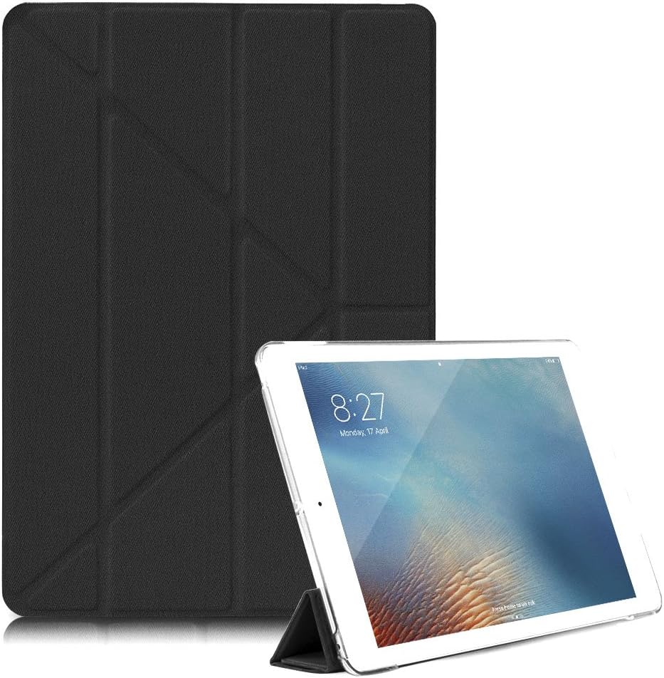 iPad Air 1 Origami Case - GOOOA Folio Smart Case with Hard Back Cover(with Auto Wake/Sleep),fit iPad iPad Air 1 / iPad 5,Black