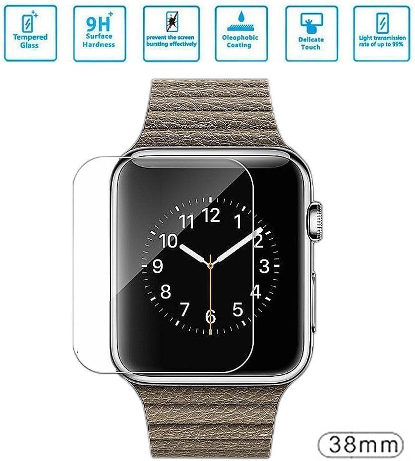 Blogger Apple iWatch Eyecatching 9H 2.5D Premium Tempered Glass LCD Screen Protector Hd Toughened Protective Film Ultra Thin 0.2mm for Apple iWatch 38mm Size