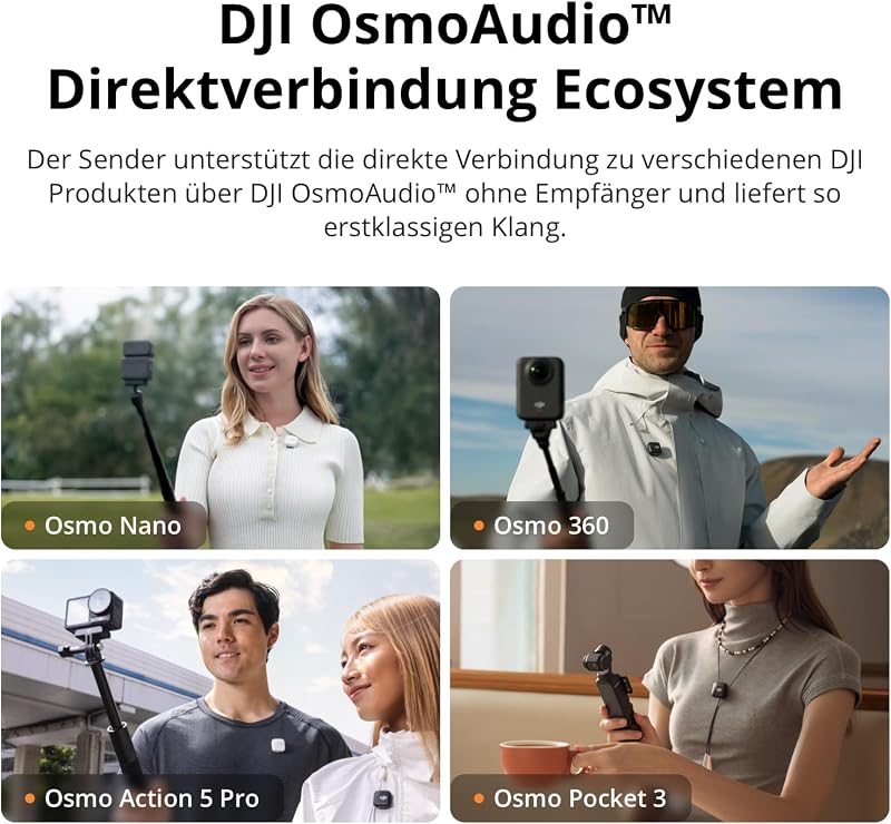 Mic Mini (2 Sender + 1 Empf. + Ladesch.), Ultraleicht, Detailr. Audio