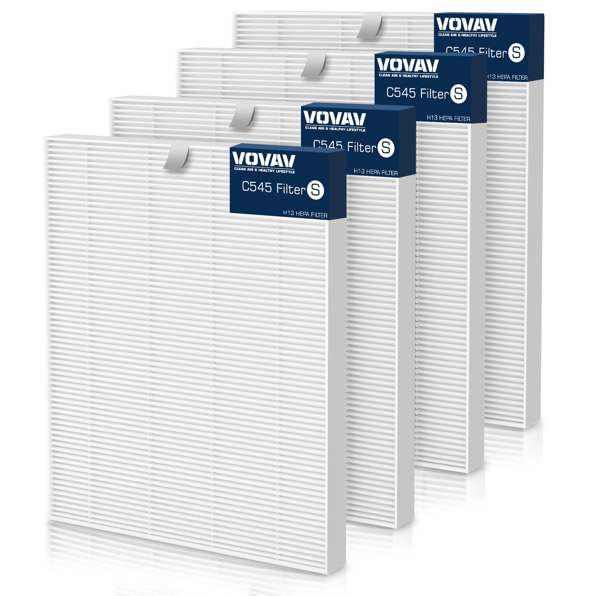 Photo 1 of ?4 Pack?C545 True HEPA Replacement Filter S Compatible with Winix C545, Replace Part 1712-0096-00 and 2522-0058-00, H13 True HEPA Filter